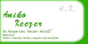 aniko keczer business card